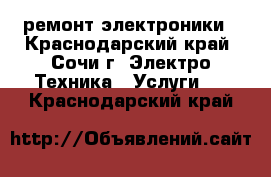 ремонт электроники - Краснодарский край, Сочи г. Электро-Техника » Услуги   . Краснодарский край